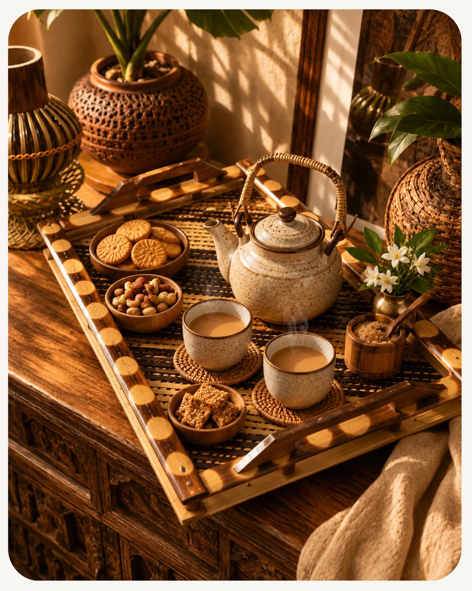 Halo Bamboo Tea Tray thumbnail 2